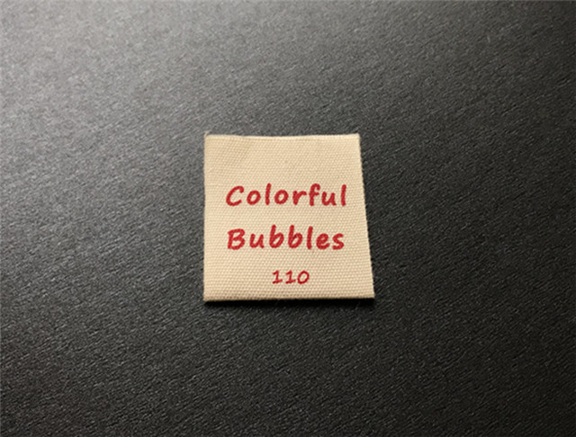 Cotton Main Label Customized Men's And Girls' Clothing Thicken Label Printing Label Silk Printing Cloth Label