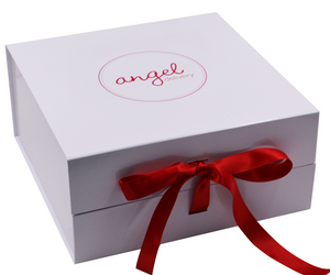 Custom Logo Luxury Cardboard Magnetic Folding Gift Box With Ribbon