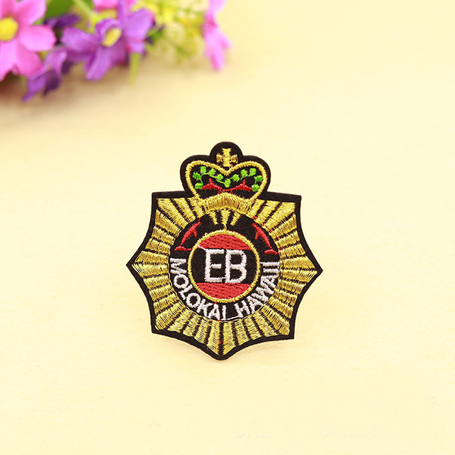 Wholesale Custom Clothing Garment Woven Fabric Badge Embroidery Patch