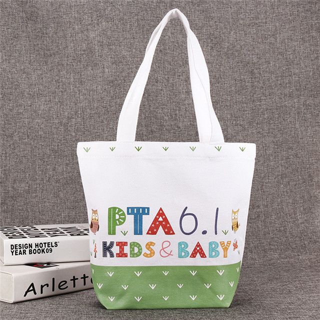 Creative Printing Canvas Shopping Bag Custom Color Printing Portable Cotton Canvas Bag Custom Printing LOGO