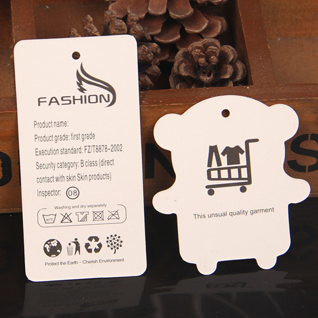 Children‘s clothes pants hang tag labels wholesale tags custom design