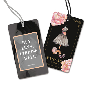 Customized Girl Garment Swing Tags Luxury Clothing Hang Tag For Sale 