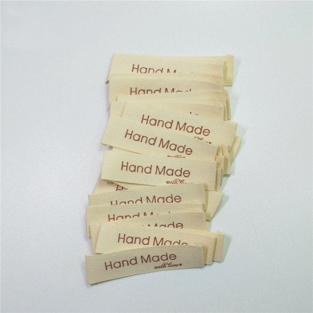 Custom-made Cotton Woven Labels sewing Grosgrain clothing label provide free sample 