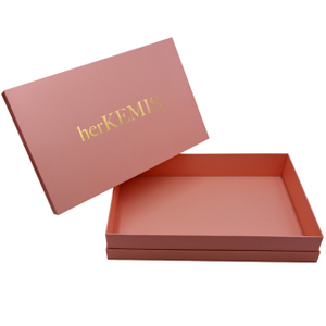 Clothing Packaging Box Gold Stamping Effect Logo Gift Boxes for Women Garment 