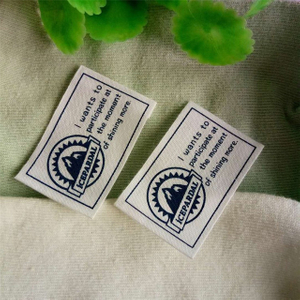 Custom-made High-grade Cotton Lead Label Cotton Label Printed Clothing Cotton Tag Black And White Label