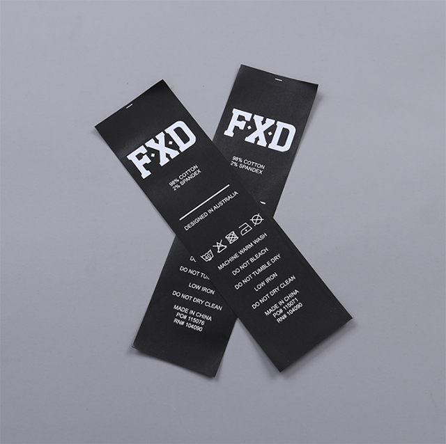 Washed Label Ribbon Color Proofing Custom Home Textile Label Printed Label Clothing Collar Label Woven Sideband