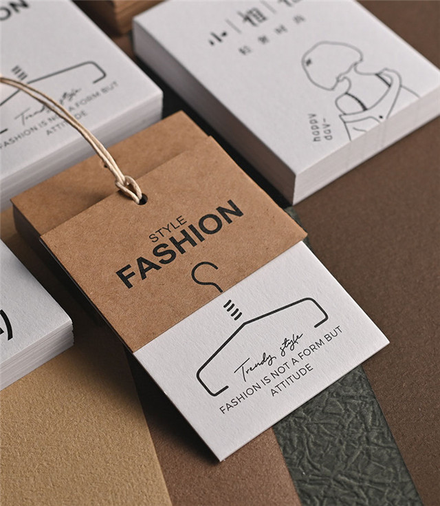 Kraft Paper Hangtag Custom High Quality Clothing Tag Customization