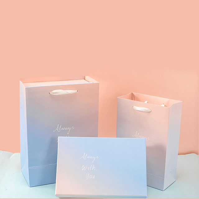 Gradual Change Rectangle Box Creative Hand Gift Box Color Box