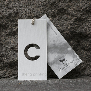 Professional printed luxury jeans cloth tag hang tags customized free samples